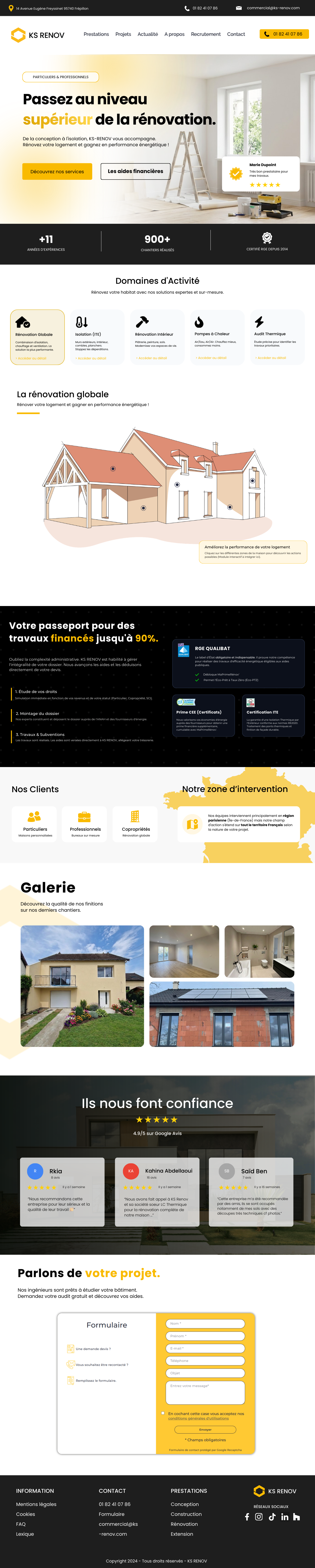 Aperçu du site KS Renov
